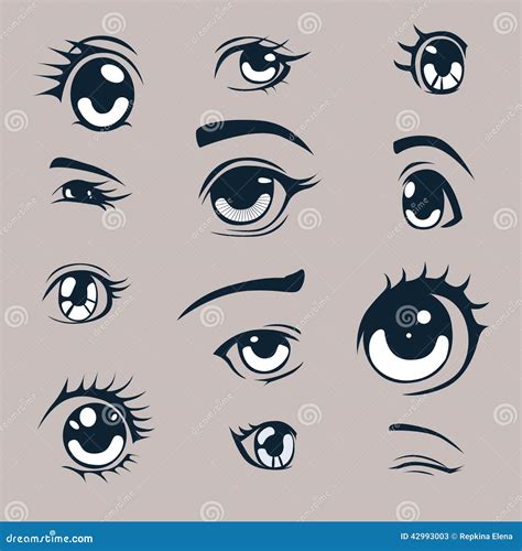 Anime Eyes Stock Vector - Image: 42993003