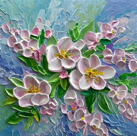 Apple Blossom Flowers Painting by Olga Tkachyk | Saatchi Art