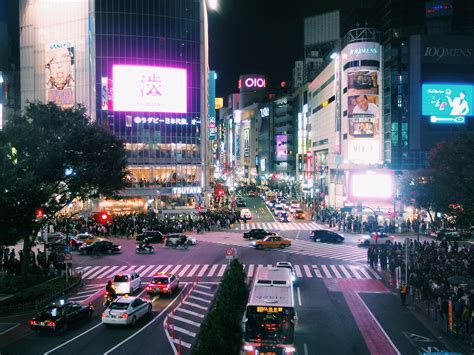 Japan wallpaper, 渋谷区, shibuya crossing intersection, car, cars ...