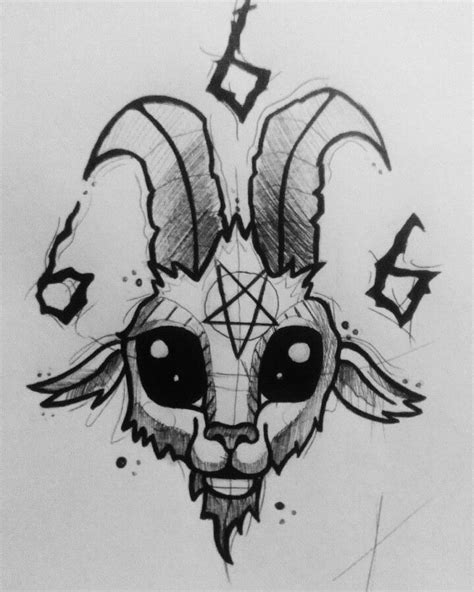 a drawing of a goat with horns and numbers on it's face is shown