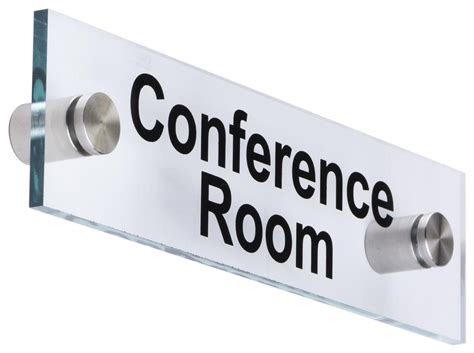 “Conference Room” Sign | Clear with Standoffs