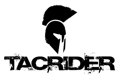 Tacrider. Super cool logo design with a retro font. All black ...