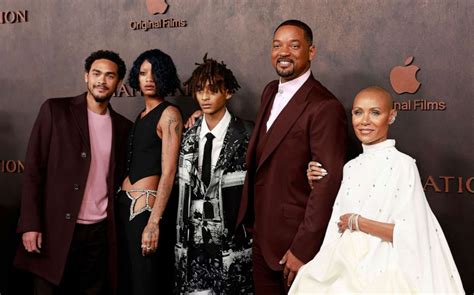 Will Smith's family supports him at red carpet premiere of his new ...