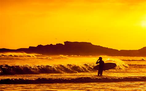 #372818 silhouette, sea, surf, sunset 4k - Rare Gallery HD Wallpapers