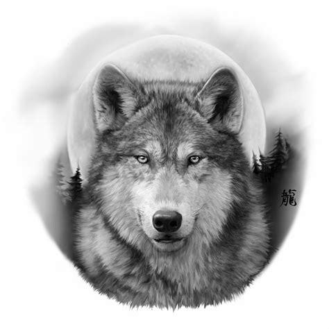 39+ Stunning Realistic wolf tattoo stencil image ideas