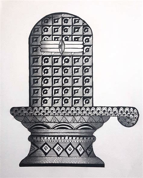 How to draw shiva lingam | Zentangle | Mandala design art, Easy mandala ...