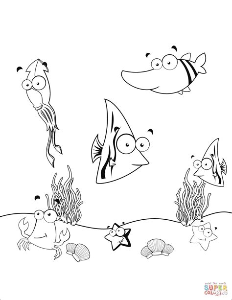 Underwater Life coloring page | Free Printable Coloring Pages