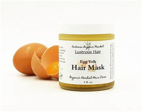 Organic Egg Yolk Hair Mask, Deep Conditioner for Normal to Dry Hair and ...