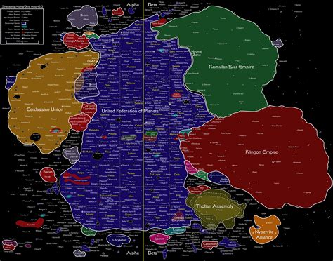 Star Trek Map Of The Alpha & Beta Quadrants – Brilliant Maps