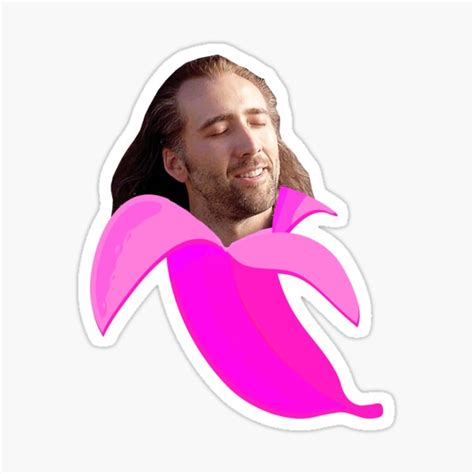 " Nicolas cage in a banana" Sticker for Sale by YaiVargas | Redbubble