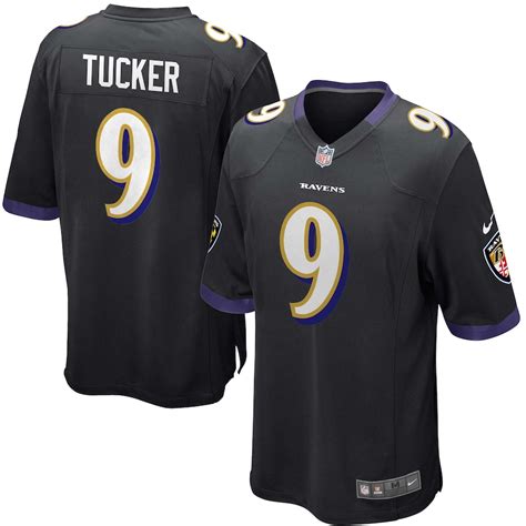 Youth Baltimore Ravens Justin Tucker Nike Black Alternate Game Jersey