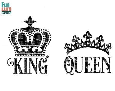 King SVG Queen SVG King crown Queen Crown svg Design svg