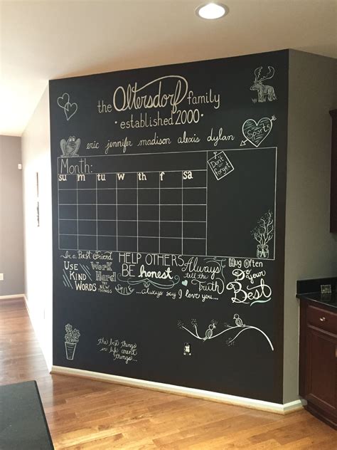 Chalkboard Calendar Ideas