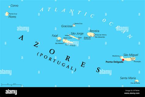 Highly Detailed Physical Map Of The Azores Islands ,in, 45% OFF