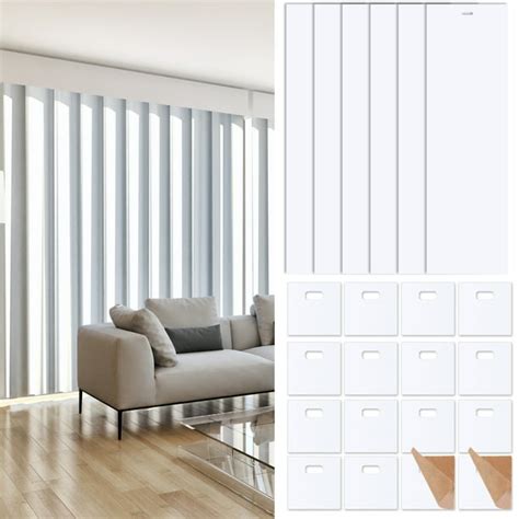 Armscye 6 Pcs Vertical Blinds Replacement Slats, 82.5 inch White ...