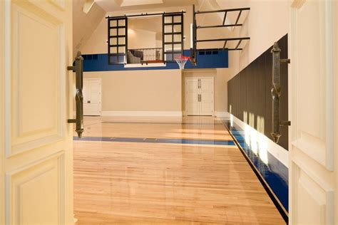 Cool Basement Basketball Court Ideas in Home Gym Traditional design ...