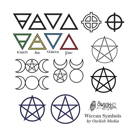 Wiccan / Pagan Symbols Clip Art Vector - Etsy | Pagan symbols, Wiccan ...