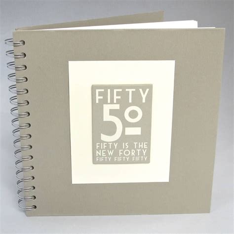 50th Birthday Memory Book Templates - Printable Birthday Cards