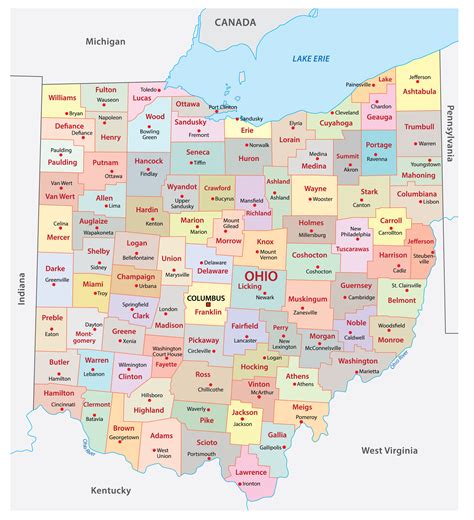 Ohio County Map Printable