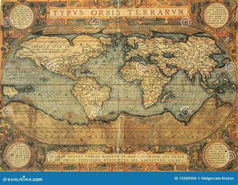 Large Antique Map Of The World - United States Map