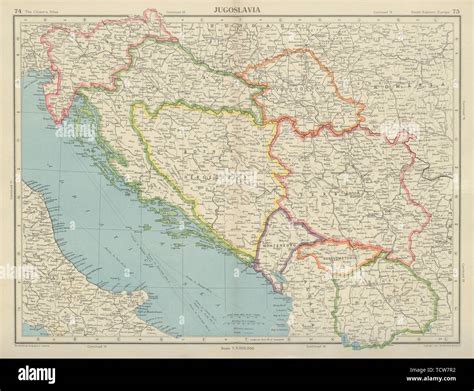 YUGOSLAVIA. Trieste international zone. Slovenian Istria. BARTHOLOMEW ...