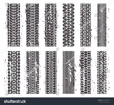 Tire Marks Car Tire Dirty Grunge Stock Vector (Royalty Free) 1748019014 ...