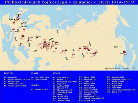 Map of the major battles of the Czechoslovak legion : r/europe