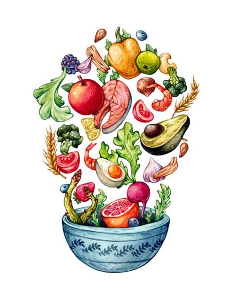 Olga Svart Illustration | Imagenes de alimentos saludables, Alimentos ...