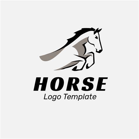 Jumping horse logo template | Logo design template, Logo design, Logo ...