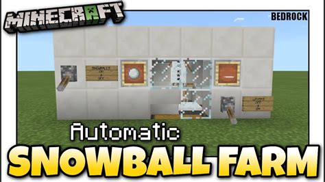 Minecraft - AUTOMATIC SNOWBALL FARM [ Redstone Tutorial ] MCPE / Xbox ...