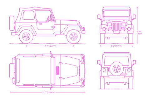 Jeep Wrangler Dimensions & Drawings | Dimensions.com