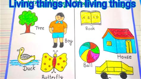 Living Things And Non-living Things Drawing Easy How To, 55% OFF