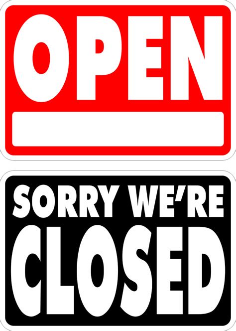 Open/Closed Sign LARGE~FREE SHIPPING | Sign Screen~Yard Signs, Security ...