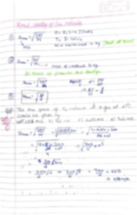 SOLUTION: Full Kinetic theory of gases Short notes - Studypool