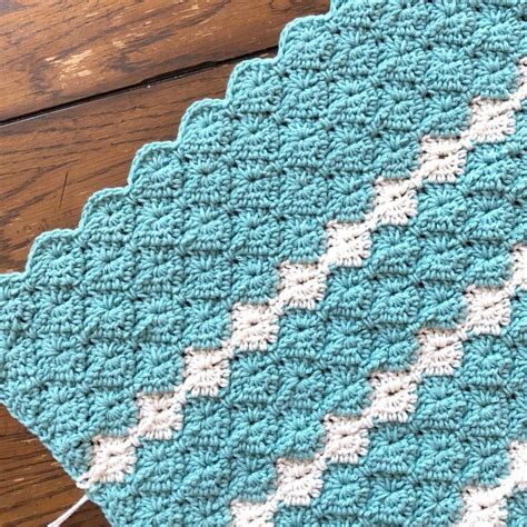 Meadow Crib Blanket Free Crochet Pattern using Harlequin Stitch ...