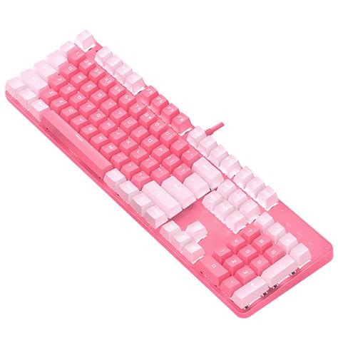 Mechanical Keyboard Cute Girl Heart Pink 104 Keys Led Backlit Gaming ...