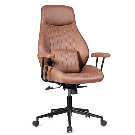 Costway Ergonomic High Back Office Task Chair Adjustable Suede Fabric w ...