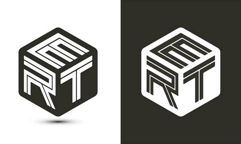 ERT letter logo design with illustrator cube logo, vector logo modern ...