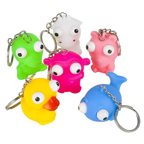 Pop-Eye Animal Keychain #50856 - Noveltoy