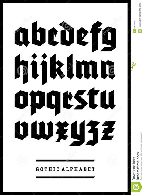 Gothic font alphabet type | Fonts alphabet, Gothic fonts, Lettering ...