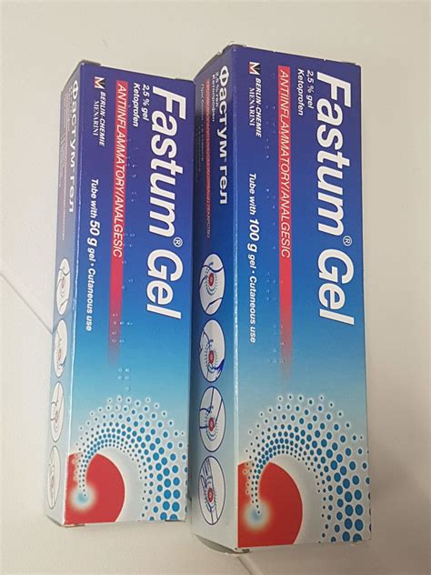 Fastum® Gel 2,5 % gel (Ketoprofen) 100 g in Tube – Expodrugs