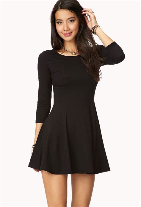 cute, simple, little black dress :) | Black dress, Black long sleeve ...