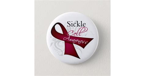 Sickle Cell Awareness Ribbon Button | Zazzle