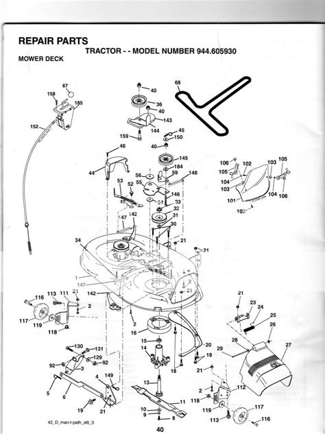 Craftsman Lt2000 Deck Parts Diagram