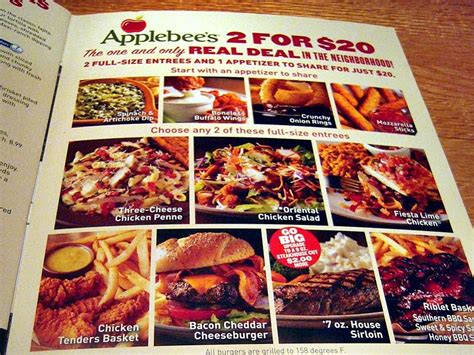 applebee's menu 2 for 20