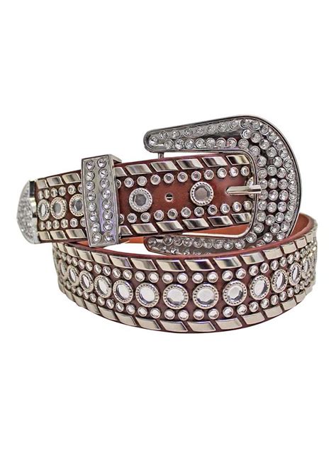 Rhinestone Studded Western Belt For Women - Walmart.com