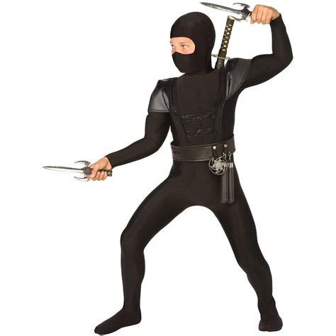 Black Fighter Ninja Child Halloween Costume - Walmart.com