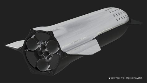 Renders of SpaceX new Starship design by Kimi Talvitie | human Mars