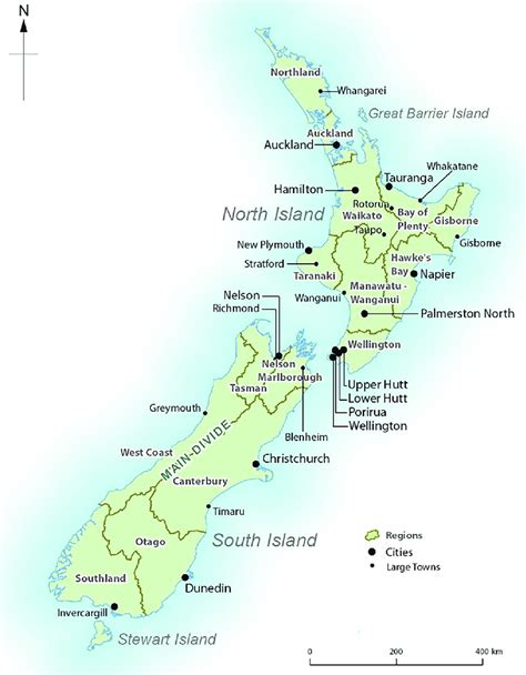 Map of Aotearoa, New Zealand. Source: Created and published with ...