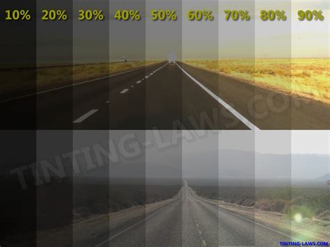 Example of Tint Darkness Percentages – Car Tinting Laws